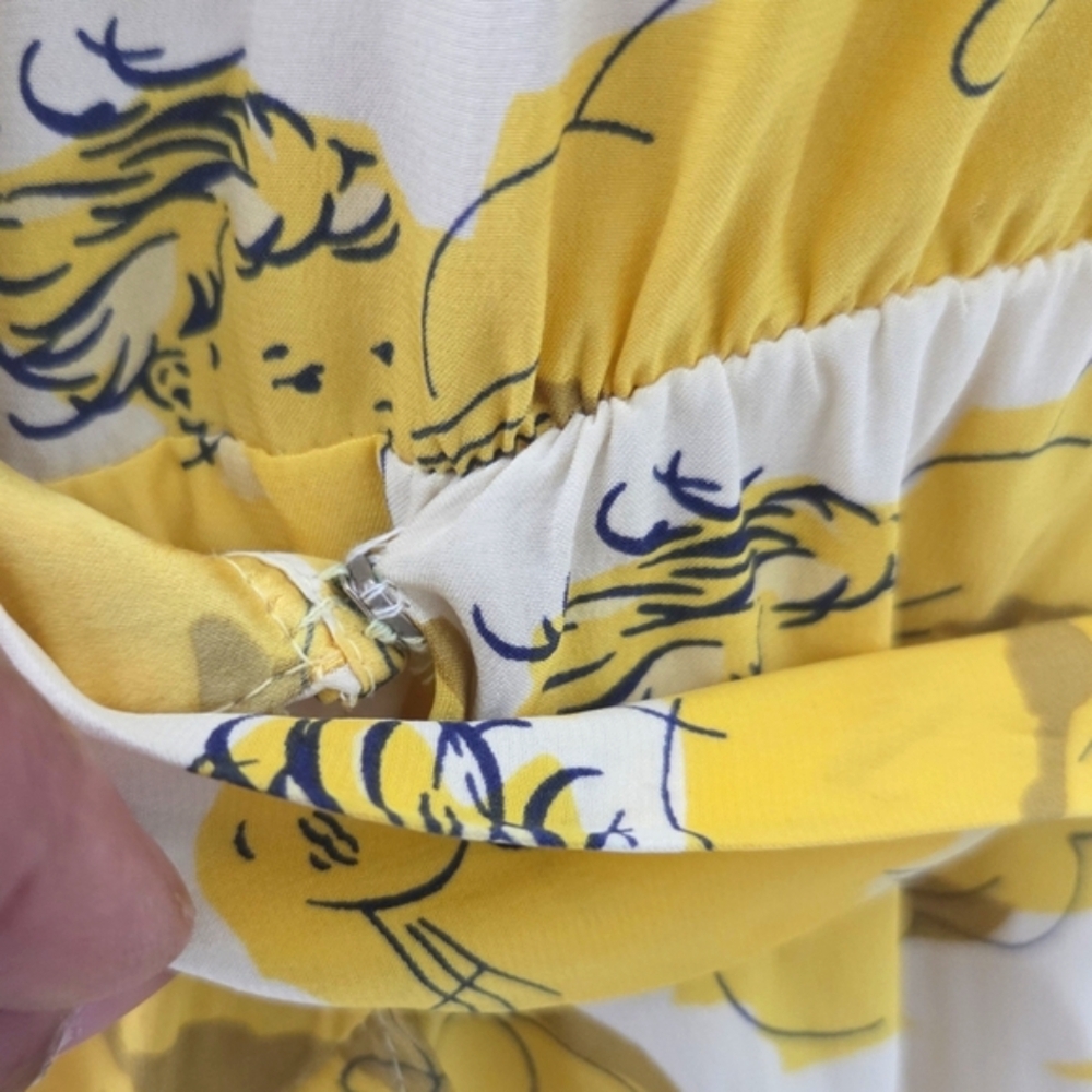 Betsey Johnson | Vintage Patterned Silk Wrap Dress - Picture 5 of 15